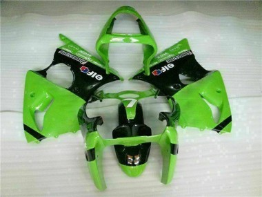 Green Black 00-02 Kawasaki ZX6R Full Motorcycle Fairing Kits