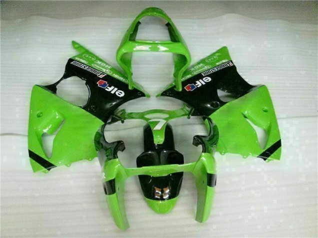 Green Black 00-02 Kawasaki ZX6R Full Motorcycle Fairing Kits Green Black 00-02 Kawasaki ZX6R Full Motorcycle Fairing Kits