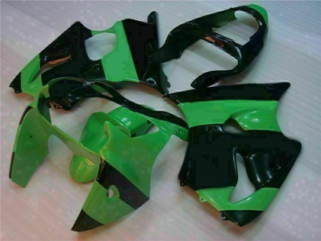 Green Black 00-02 Kawasaki ZX6R Motorcycle Bodywork Green Black 00-02 Kawasaki ZX6R Motorcycle Bodywork