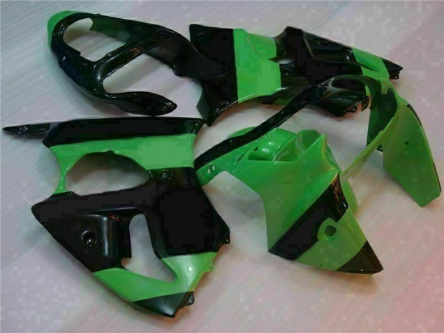 Green Black 00-02 Kawasaki ZX6R Motorcycle Bodywork Green Black 00-02 Kawasaki ZX6R Motorcycle Bodywork