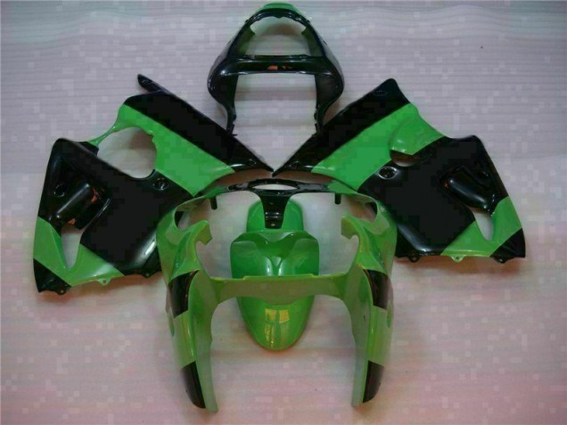 Green Black 00-02 Kawasaki ZX6R Motorcycle Bodywork Green Black 00-02 Kawasaki ZX6R Motorcycle Bodywork