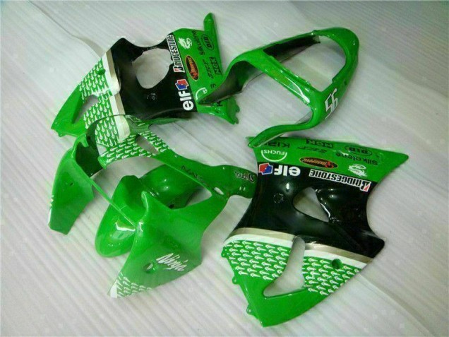 Green Black 00-02 Kawasaki ZX6R Motorcycle Fairing Kits & Plastic Green Black 00-02 Kawasaki ZX6R Motorcycle Fairing Kits & Plastic