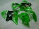 Green Black 00-02 Kawasaki ZX6R Motorcycle Fairing