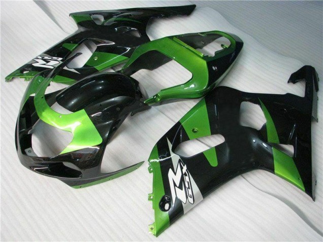 Green Black 01-03 Suzuki GSXR 600/750 Motorcycle Fairings Green Black 01-03 Suzuki GSXR 600/750 Motorcycle Fairings