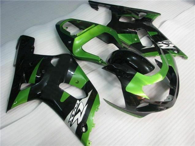Green Black 01-03 Suzuki GSXR 600/750 Motorcycle Fairings Green Black 01-03 Suzuki GSXR 600/750 Motorcycle Fairings