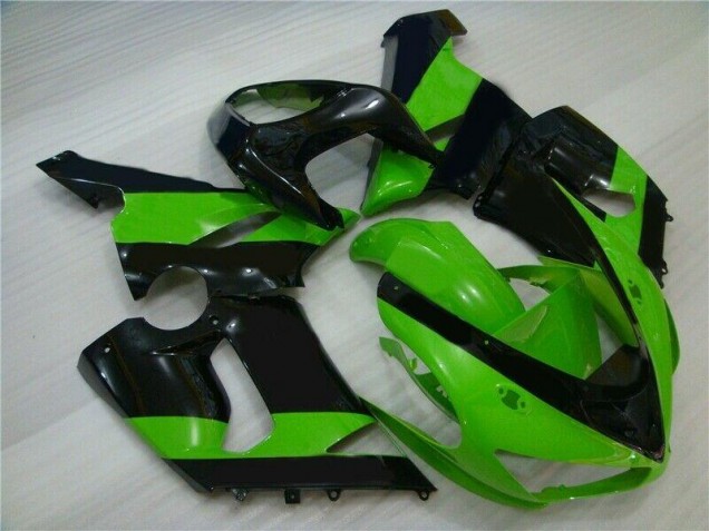 Green Black 05-06 Kawasaki ZX6R Motorcycle Fairings Green Black 05-06 Kawasaki ZX6R Motorcycle Fairings