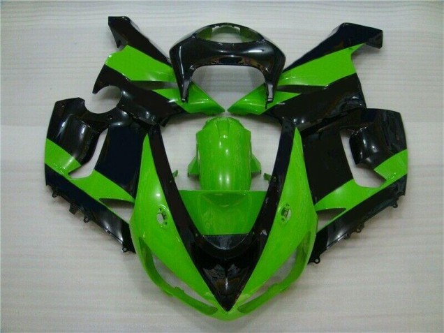 Green Black 05-06 Kawasaki ZX6R Motorcycle Fairings Green Black 05-06 Kawasaki ZX6R Motorcycle Fairings