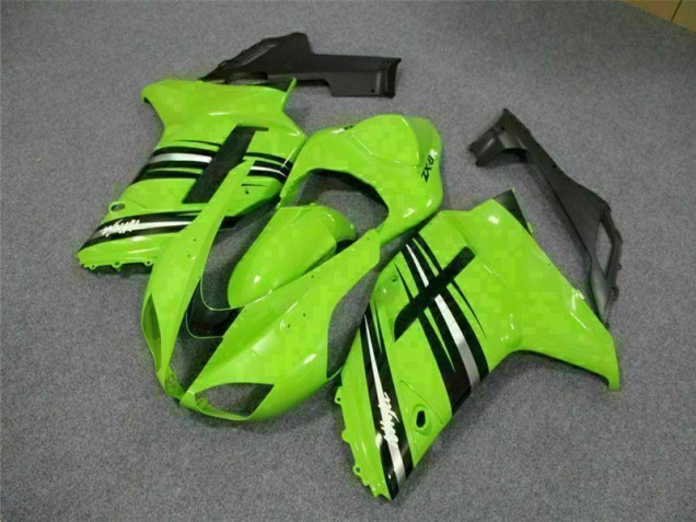 Green Black 07-08 Kawasaki ZX6R Motorcycle Fairings Green Black 07-08 Kawasaki ZX6R Motorcycle Fairings