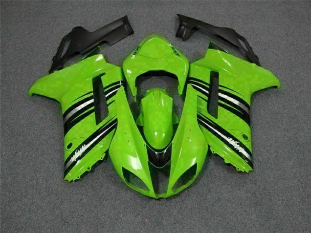 Green Black 07-08 Kawasaki ZX6R Motorcycle Fairings Green Black 07-08 Kawasaki ZX6R Motorcycle Fairings