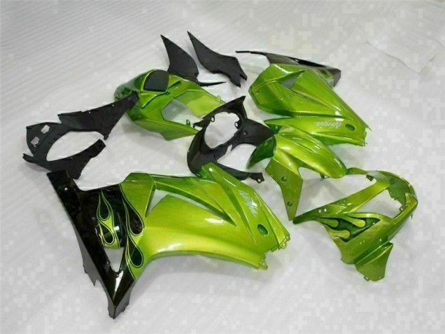 Green Black 08-12 Kawasaki EX250 Motorcycle Fairings Green Black 08-12 Kawasaki EX250 Motorcycle Fairings