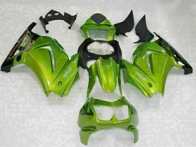 Green Black 08-12 Kawasaki EX250 Motorcycle Fairings Green Black 08-12 Kawasaki EX250 Motorcycle Fairings