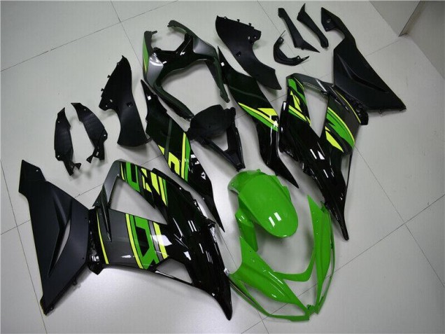Green Black 13-18 Kawasaki ZX6R Motorcycle Bodywork Green Black 13-18 Kawasaki ZX6R Motorcycle Bodywork