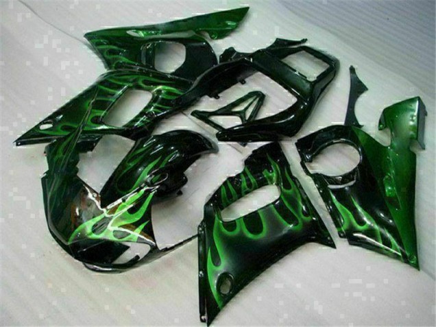 Green Black 98-02 Yamaha YZF R6 Motorcycle Fairings Green Black 98-02 Yamaha YZF R6 Motorcycle Fairings