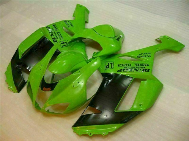Green Black Dunlop 07-08 Kawasaki ZX6R Motorcycle Fairings Green Black Dunlop 07-08 Kawasaki ZX6R Motorcycle Fairings
