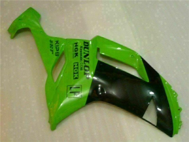 Green Black Dunlop 07-08 Kawasaki ZX6R Motorcycle Fairings Green Black Dunlop 07-08 Kawasaki ZX6R Motorcycle Fairings