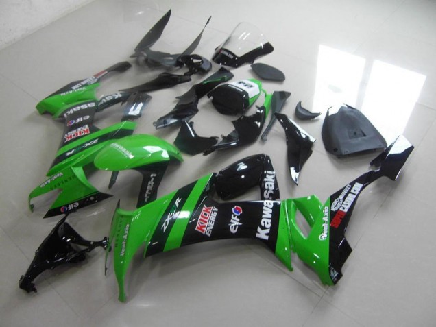 Green Black Kick 08-10 Kawasaki ZX10R Motorcycle Fairings Green Black Kick 08-10 Kawasaki ZX10R Motorcycle Fairings