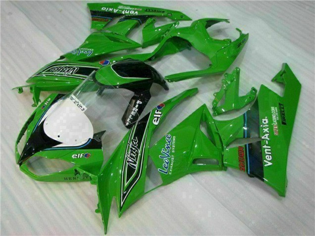Green Black LeoVince 09-12 Kawasaki ZX6R Motorcycle Fairings