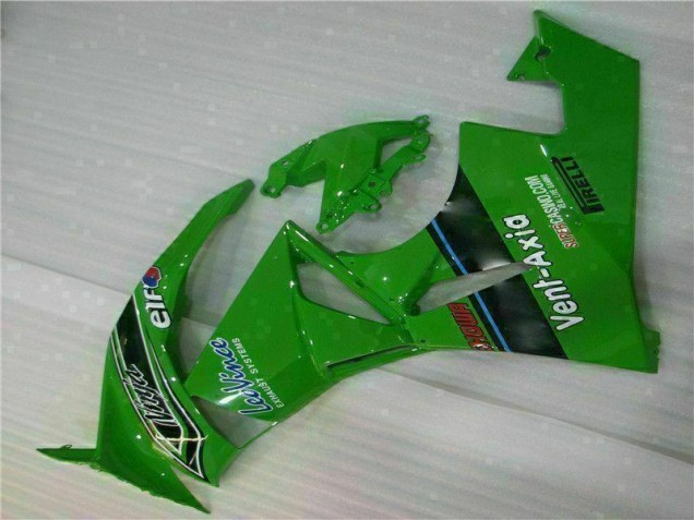 Green Black LeoVince 09-12 Kawasaki ZX6R Motorcycle Fairings