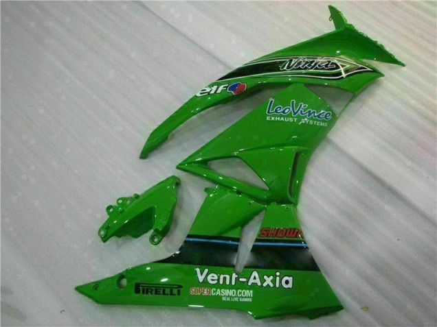 Green Black LeoVince 09-12 Kawasaki ZX6R Motorcycle Fairings