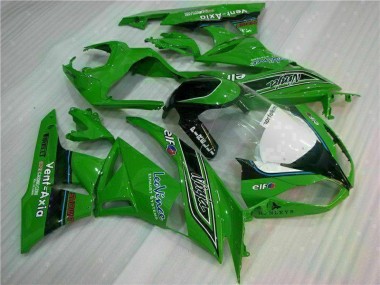 Green Black LeoVince 09-12 Kawasaki ZX6R Motorcycle Fairings