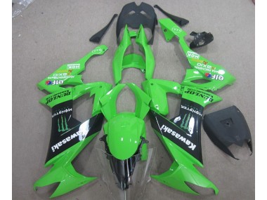 Green Black Monster 08-10 Kawasaki ZX10R Motorcycle Fairings