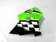 Green Black White 00-02 Kawasaki ZX6R Motorcycle Fairings Green Black White 00-02 Kawasaki ZX6R Motorcycle Fairings