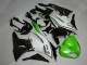 Green Black White 25 09-12 Kawasaki ZX6R Motorcycle Fairings Green Black White 25 09-12 Kawasaki ZX6R Motorcycle Fairings