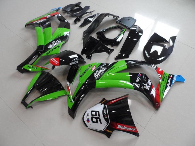Green Black with Number 66 11-15 Kawasaki ZX10R Motorcycle Fairings Green Black with Number 66 11-15 Kawasaki ZX10R Motorcycle Fairings