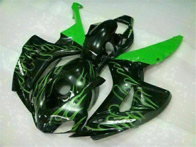 Green Flame Black 06-07 Honda CBR1000RR Motorcycle Fairings Green Flame Black 06-07 Honda CBR1000RR Motorcycle Fairings