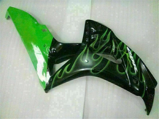 Green Flame Black 06-07 Honda CBR1000RR Motorcycle Fairings Green Flame Black 06-07 Honda CBR1000RR Motorcycle Fairings