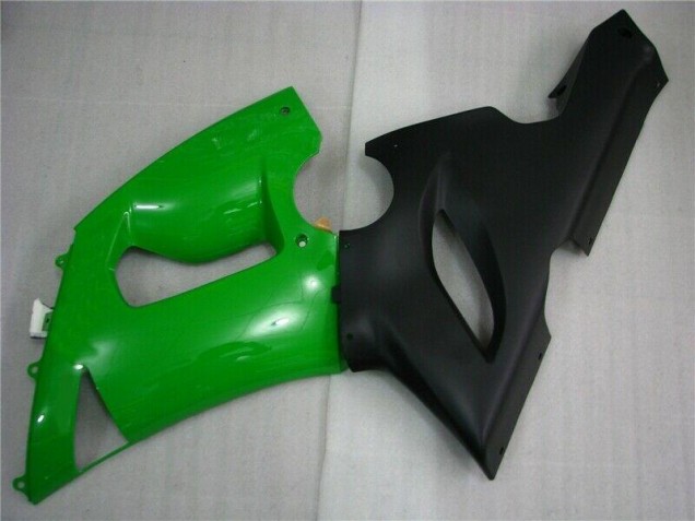 Green Matte Black 05-06 Kawasaki ZX6R Motorcycle Fairings