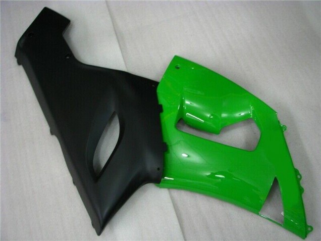 Green Matte Black 05-06 Kawasaki ZX6R Motorcycle Fairings