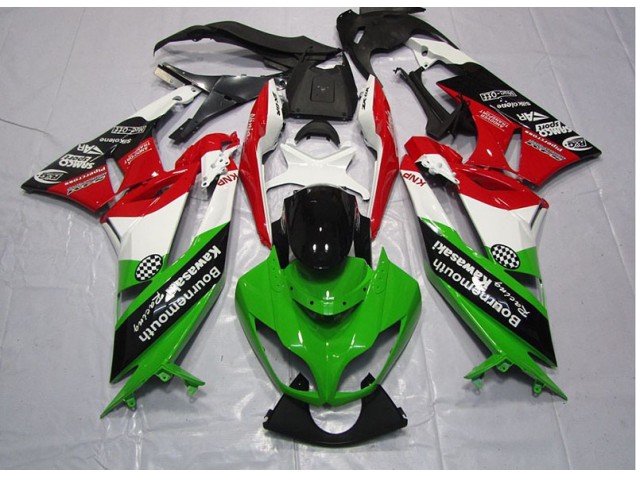 Green Red 09-12 Kawasaki ZX6R Motorcycle Fairings
