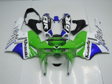 Green White 94-97 Kawasaki ZX9R Motorcycle Fairings