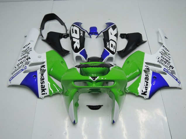 Green White 94-97 Kawasaki ZX9R Motorcycle Fairings