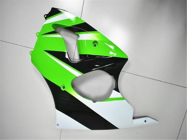 Green White Black 00-02 Kawasaki ZX6R Motorcycle Fairings Green White Black 00-02 Kawasaki ZX6R Motorcycle Fairings