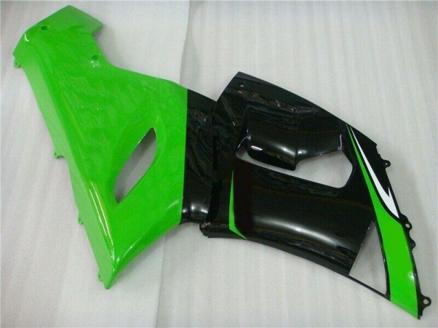 Green White Black 05-06 Kawasaki ZX6R Motorcycle Fairings Green White Black 05-06 Kawasaki ZX6R Motorcycle Fairings