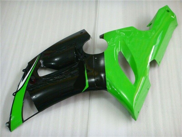 Green White Black 05-06 Kawasaki ZX6R Motorcycle Fairings Green White Black 05-06 Kawasaki ZX6R Motorcycle Fairings