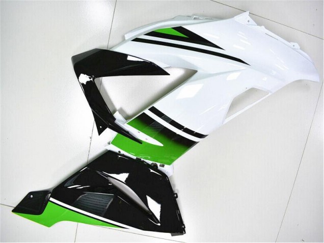 Green White Black 13-18 Kawasaki ZX6R Motorcycle Fairings
