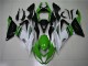 Green White Black 13-18 Kawasaki ZX6R Motorcycle Fairings