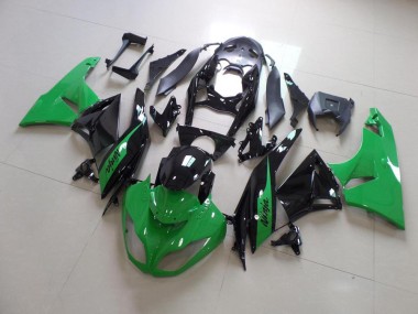 Green and Black 09-12 Kawasaki ZX6R Motorcycle Fairings