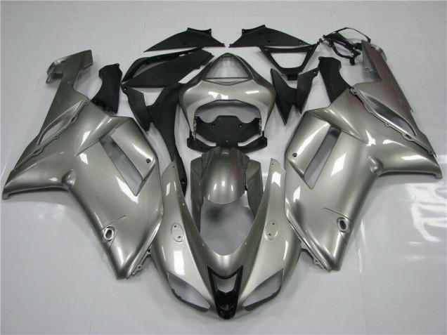 Grey 07-08 Kawasaki ZX6R Motorcycle Fairings Grey 07-08 Kawasaki ZX6R Motorcycle Fairings