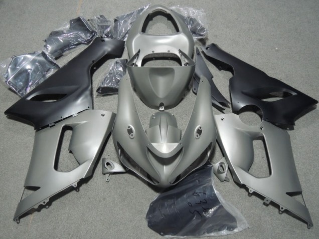 Grey Black 05-06 Kawasaki ZX6R Motorcycle Fairings
