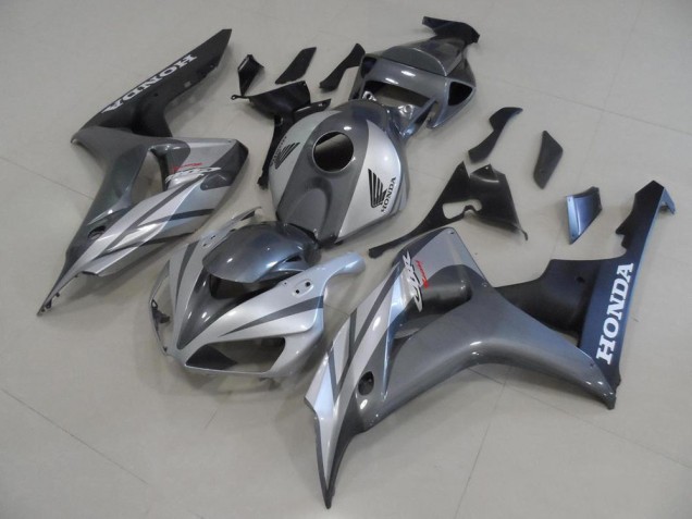 Grey Silver and Matte Black 06-07 Honda CBR1000RR Motorcycle Fairings Grey Silver and Matte Black 06-07 Honda CBR1000RR Motorcycle Fairings