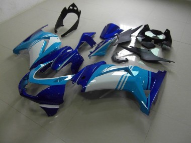 Light and Dark Blue 08-12 Kawasaki ZX250R Motorcycle Fairings
