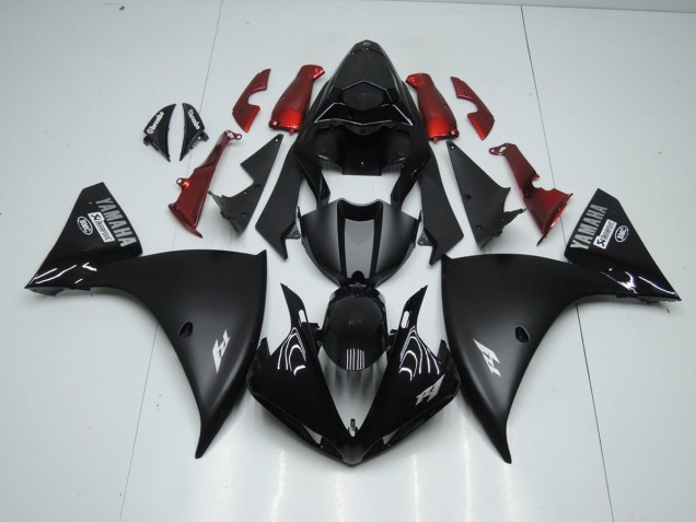Matte Black 12-14 Yamaha YZF R1 Motorcycle Fairings Matte Black 12-14 Yamaha YZF R1 Motorcycle Fairings