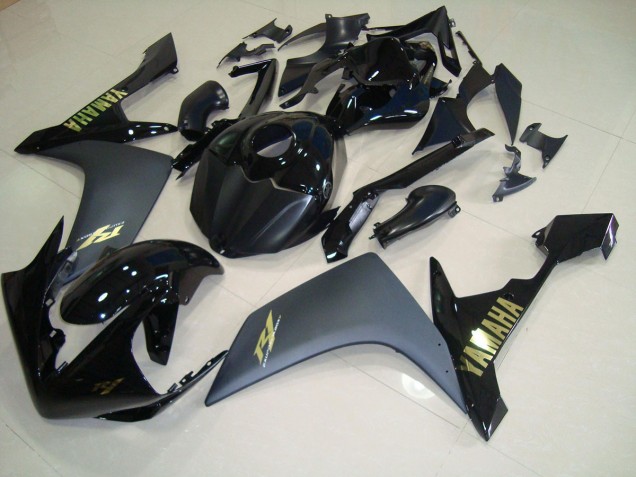 Matte Black Gold 07-08 Yamaha YZF R1 Motorcycle Fairings Matte Black Gold 07-08 Yamaha YZF R1 Motorcycle Fairings