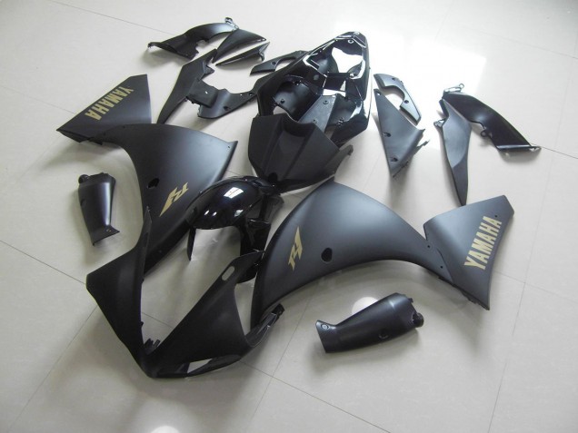 Matte Black Gold Sticker 12-14 Yamaha YZF R1 Motorcycle Fairings Matte Black Gold Sticker 12-14 Yamaha YZF R1 Motorcycle Fairings