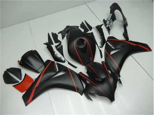 Matte Black Red 08-11 Honda CBR1000RR Motorcycle Fairings