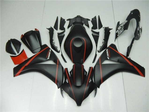 Matte Black Red 08-11 Honda CBR1000RR Motorcycle Fairings